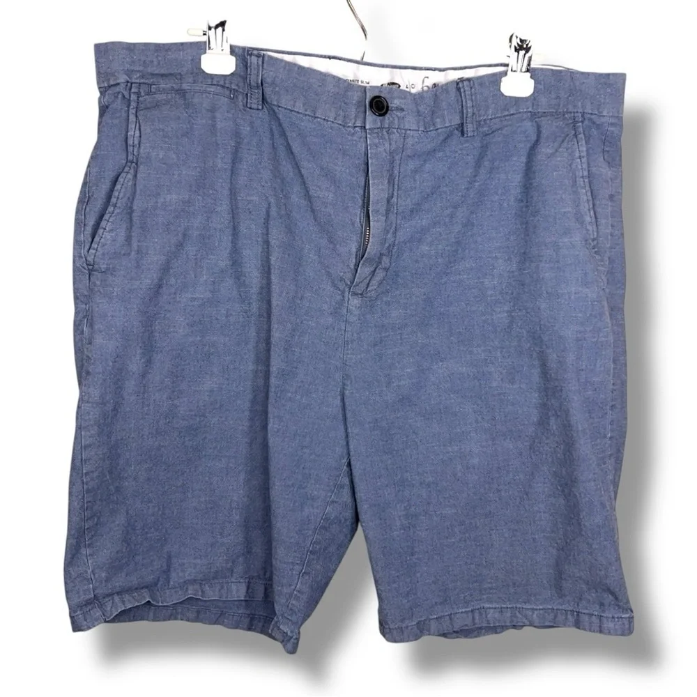 Size 40 Waist Old Navy Mens Blue Shorts Ultimate Slim Cotton Blend Casual